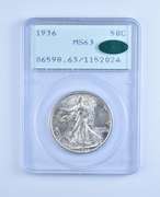 MS63 1936 Walking Liberty Half Dollar - CAC - Graded PCGS