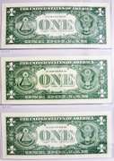 (3) Superb Gem 1957A $1 Star Replacement Silver Certificates-Consecutive!