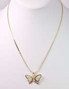 Enchanting Butterfly Pendant Necklace in Yellow Gold