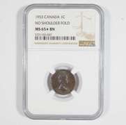 MS65* BN 1953 Canada 1 Cent - No Shoulder Fold NGC Insane Color