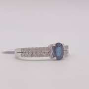 14kt Gold, Blue Sapphire, & Diamond Cocktail Ring