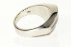 14K White Gold Diamond Black Onyx Squared Statement Ring