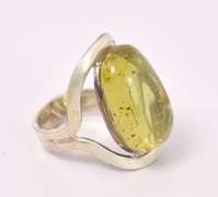 Amazing Amber Ring in Sterling Silver