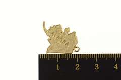 14K Yellow Gold Alaska State Shape Souvenir Travel Charm/Pendant