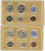 1955 and 1956 Silver US Proof Sets in Original Envelopes