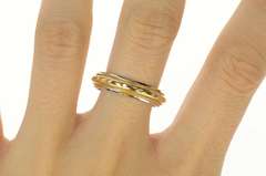 14K Yellow Gold Men's Diamond Two Tone Wedding Band Ring