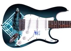 Steve Aoki Autographed Signed Graphics Photo Guitar ACOA
