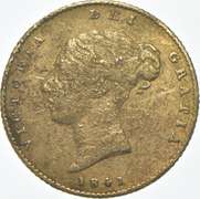 1841 United Kingdom 1/2 Sovereign .1177 AGW