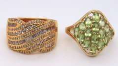 Lot of 2 Cubic Zirconia Rings