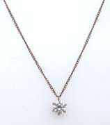 Sterling Silver CZ Pendant on Chain Necklace