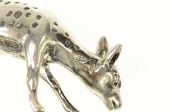 Sterling Silver Grazing Fawn Baby Deer Woodland Animal Figurine