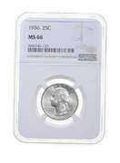 MS66 1936 Washington Quarter - Graded NGC
