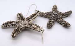 Vintage Sterling Silver Starfish Earrings
