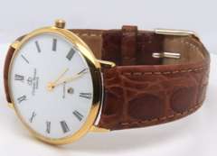 Christian Bernanrd Gold Plated Slim Quartz Watch