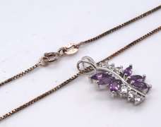 Sterling Silver Gemstone Pendant on Chain