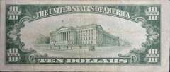 Series Of 1928-B $10 Federal Reserve Note, Circulated.