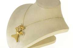 Gold Plated Sterling Silver Aztec Mayan Eagle Statement Pendant/Pin