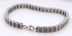 Vintage Sterling Silver CZ Tennis Bracelet