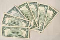 7 Red Seal $ 5 1928 C E F Series