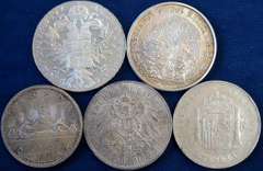 Lot Of 5 World Silver Coins.