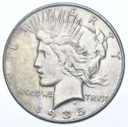 1935-S Peace Silver Dollar