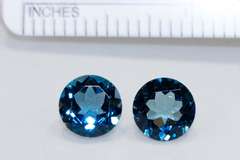 Shimmering London Blue Topaz Pair - 6.63 cts.