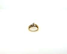 Cosmic 14k Gold Diamond Ring with Double Row Channel Set Round Diamonds