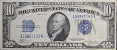 Serirs 1934 $10 Silver Certificate, Circulated. FR.1701