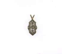 Byzantine Triple Diamond Pendant with 14k White Gold