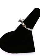 Beautiful Diamond Ring flanked by Channel Set Diamonds on a 14k White Gold Band