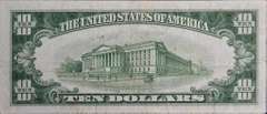 Series 1934-C $10 Silver Certificate, Circulated. FR1704