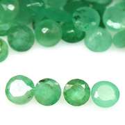 Rich green unheated 7.25ct 3mm Emerald set