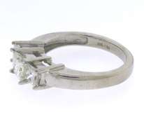 Dazzling White Gold Princess Cut Diamond Engagement Ring