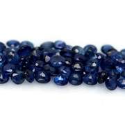 Natural 6.18ct ink blue Sapphire set
