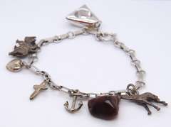 Vintage Sterling Silver Charm Bracelet