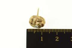 14K Yellow Gold Diamond Retro Knot Twist Classic Lapel Pin/Brooch