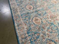 STUNNING VINTAGE REPRO DESIGN RUG 5x8