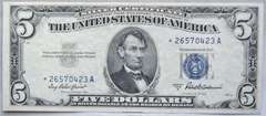 1953 A Star CH CU $ 5 Silver Certificate