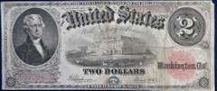 Series Of 1917 $2, Circulated.