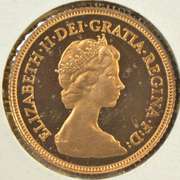 Super Ultra Cameo Gem Proof 1980 British Gold 1/2 Sovereign