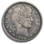 1892 Unc Barber Quarter