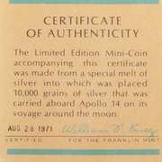 Apollo 14 10000 Grain Silver Medal