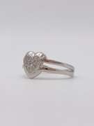 14kt Solid White Gold Diamond Band Ring