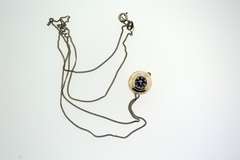 Sterling Silver White Topaz Solitaire Pendant With Chain