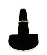 Deco Three Stone 14k Gold Diamond Ring