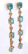 Favorite Blue Topaz and Diamond Dangle Earrings