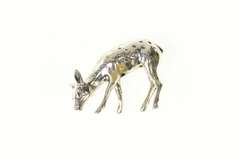 Sterling Silver Grazing Fawn Baby Deer Woodland Animal Figurine