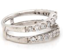 Dazzling White Gold Diamond Ring Guard