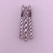 14kt Solid White Gold & Diamond Pendant