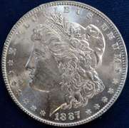1887 Morgan Silver Dollar Uncirculated